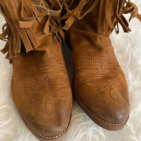 NWOT Sam Edelman Sidney Fringe Cowboy bootie sz 6 - Picture 4 of 11